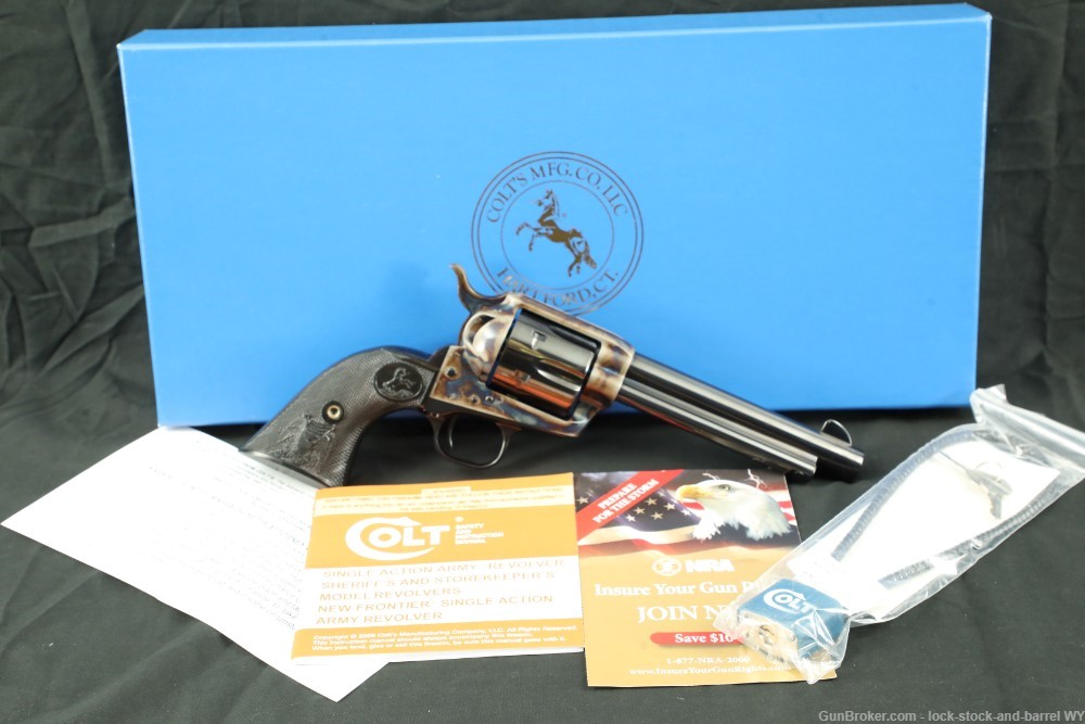 Colt Etched Panel Frontier Six Shooter P2950FSS SAA .44-40 Revolver & Box-img-2