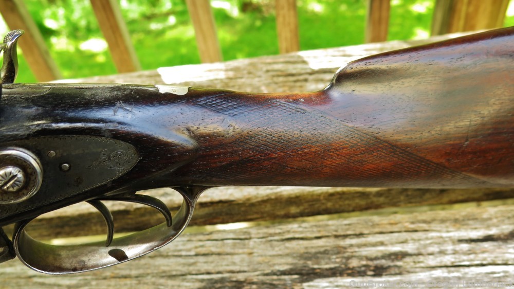 Parker Bros. 12 Ga. Underlever double barrel shotgun Antique 1874 Damascus -img-19
