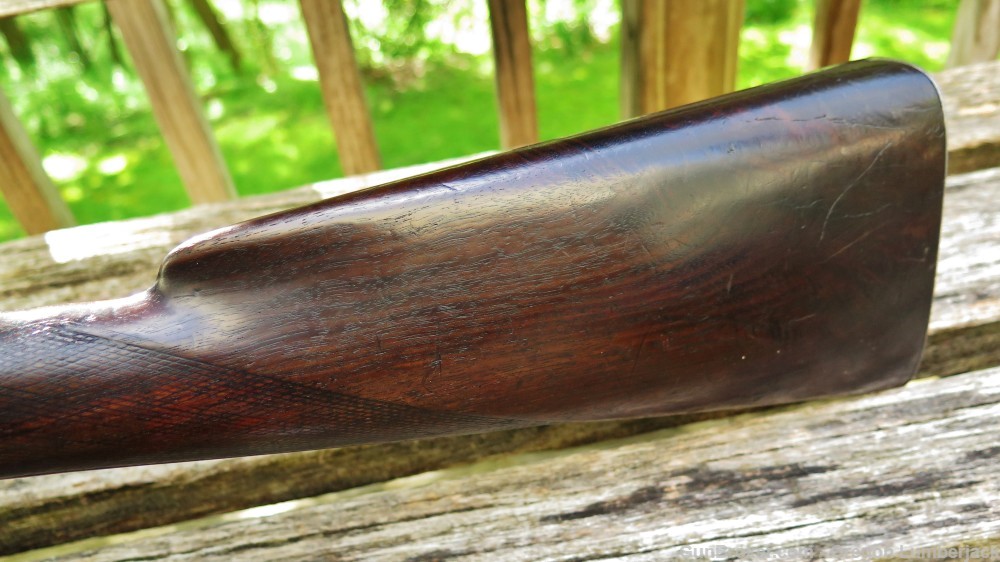 Parker Bros. 12 Ga. Underlever double barrel shotgun Antique 1874 Damascus -img-18