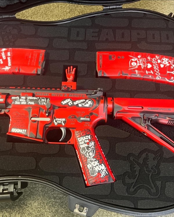 Deadpool AR-15 30rd Bundle with Custom Guitar Case, Engraved.-img-27