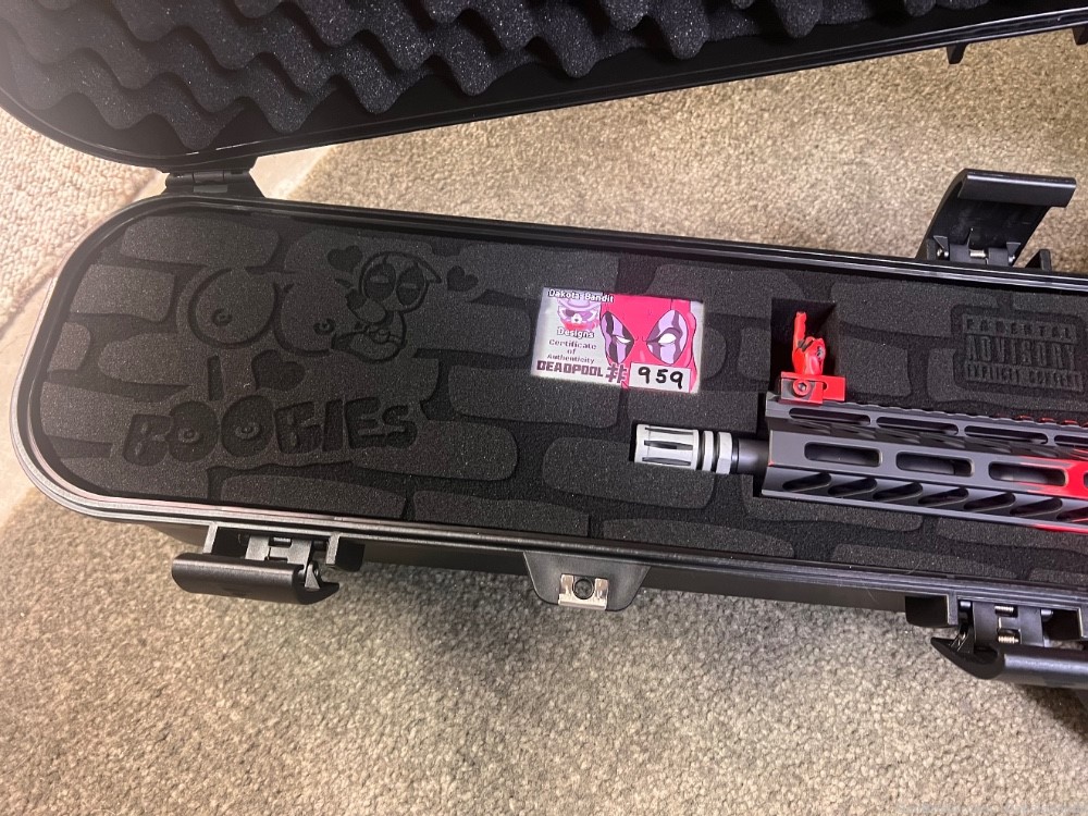 Deadpool AR-15 30rd Bundle with Custom Guitar Case, Engraved.-img-33