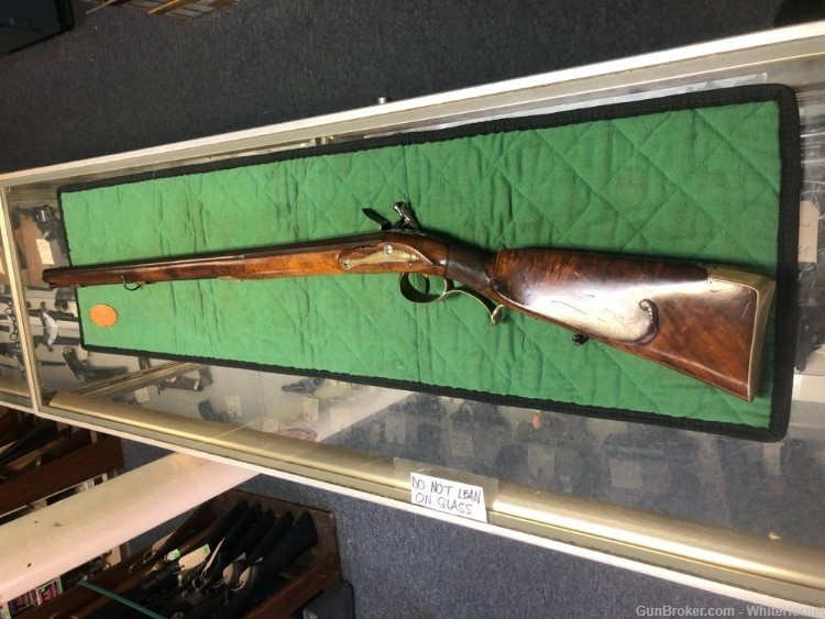 ANTIQUE 1820s I.H. Schneider German Flintlock Rifle 62cal/20ga ORIG NICE!-img-1
