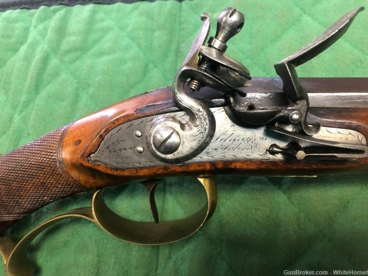 ANTIQUE 1820s I.H. Schneider German Flintlock Rifle 62cal/20ga ORIG NICE!-img-12