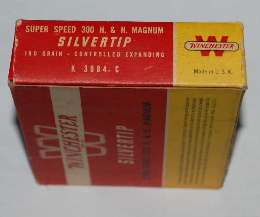 Vintage Full Box of Winchester 300 H&H Magnum Silvertip Holland-img-1