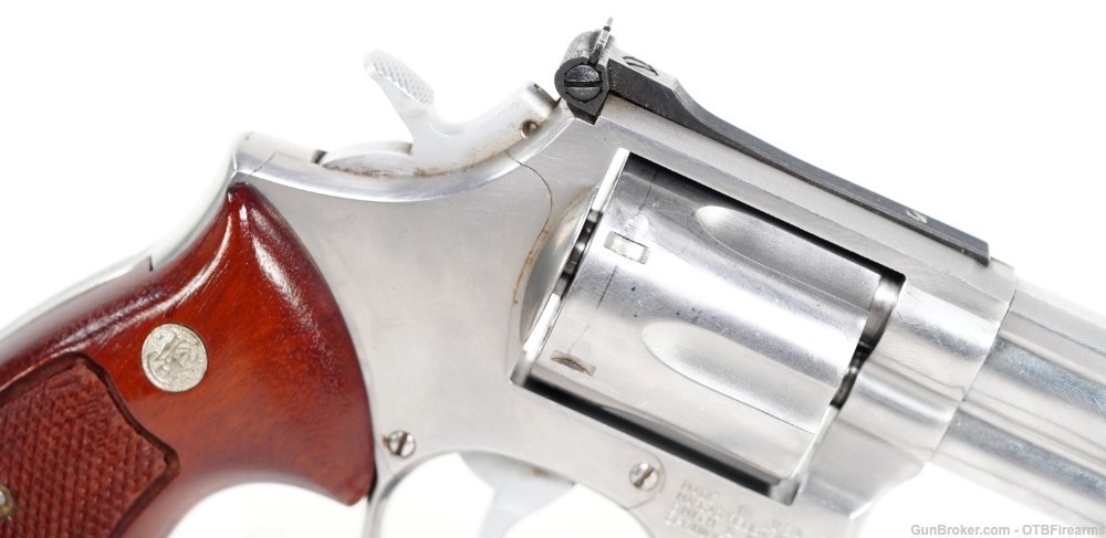 S&W 686 4" .357 mag SS with wood grips-img-8
