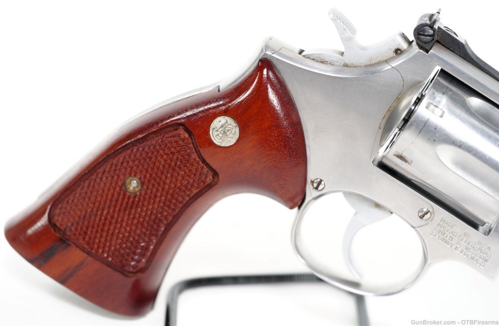 S&W 686 4" .357 mag SS with wood grips-img-7