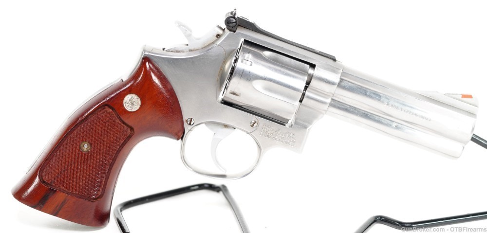 S&W 686 4" .357 mag SS with wood grips-img-6