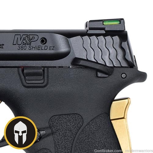Smith & Wesson M&P380 Shield EZ - 3.8" Ported Bbl (.380 ACP) - Gold/Black-img-3