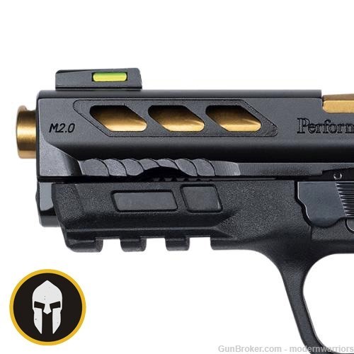 Smith & Wesson M&P380 Shield EZ - 3.8" Ported Bbl (.380 ACP) - Gold/Black-img-2