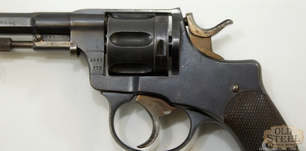 Swedish Husqvarna Model 1887 7.5 Swede Nagant Revolver C&R Unit Marked-img-4