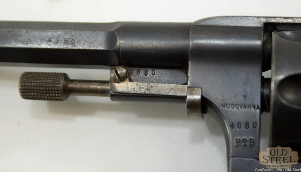 Swedish Husqvarna Model 1887 7.5 Swede Nagant Revolver C&R Unit Marked-img-15