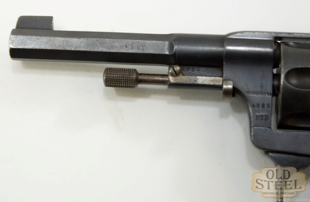 Swedish Husqvarna Model 1887 7.5 Swede Nagant Revolver C&R Unit Marked-img-2