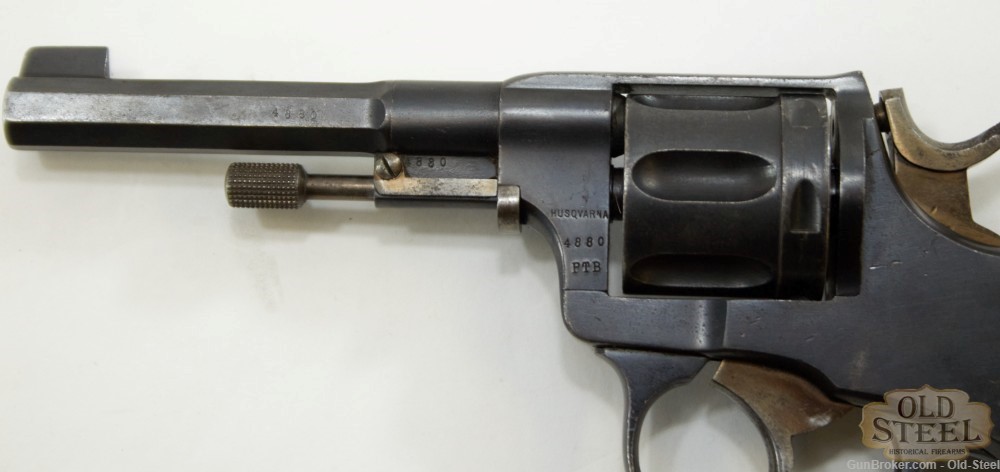 Swedish Husqvarna Model 1887 7.5 Swede Nagant Revolver C&R Unit Marked-img-3