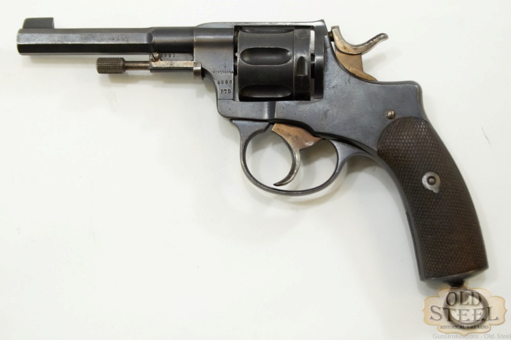 Swedish Husqvarna Model 1887 7.5 Swede Nagant Revolver C&R Unit Marked-img-0