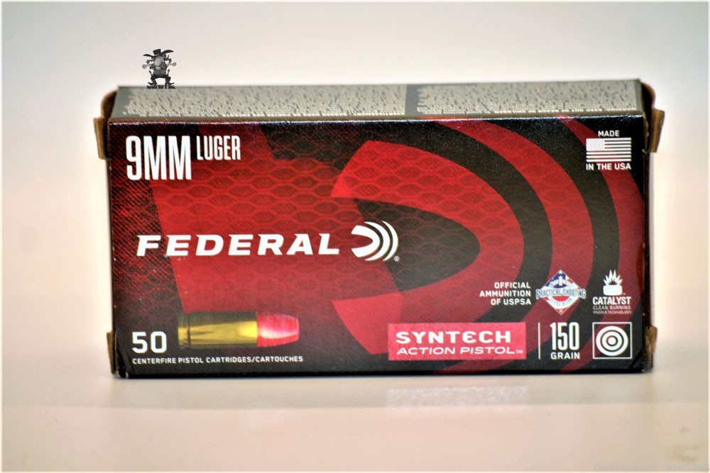 FEDERAL SYNTEC 150 Grain 9MM Lower Recoil Cleaner & Accurate 50 Rounds-img-5