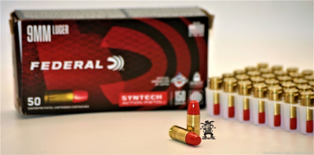 FEDERAL SYNTEC 150 Grain 9MM Lower Recoil Cleaner & Accurate 50 Rounds-img-2