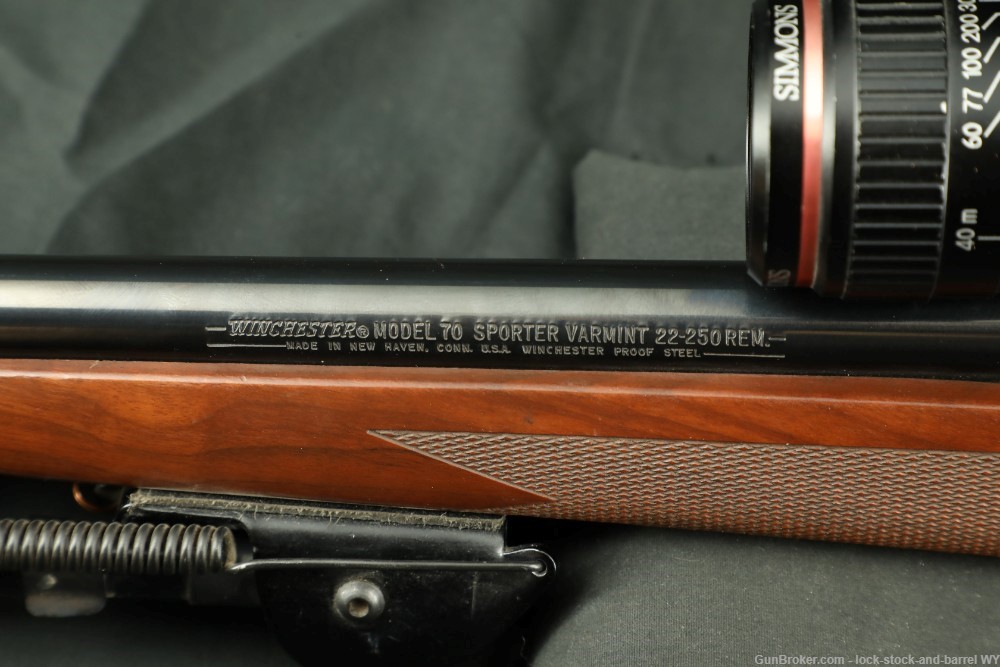 Winchester Model 70 Sporter Varmint 26" .22-250 Remington Bolt Rifle, 1990-img-37
