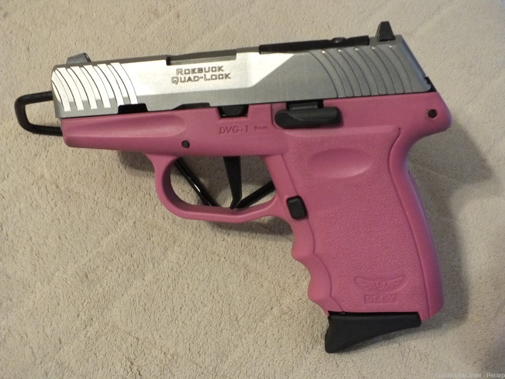 SCCY DVG-1 9mm (2)10rnd mags, 3.1" brl, 15oz, Pink finish, Optics Ready-img-5