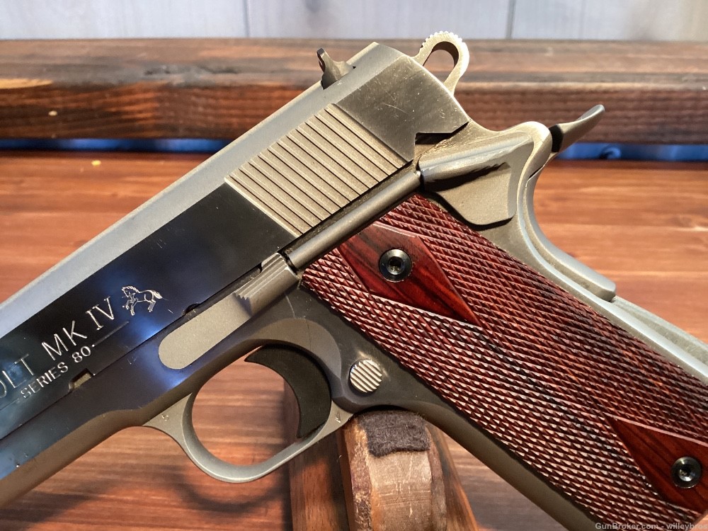 Rare 1993 Colt 1911 Government .40 S&W 5” Four Magazines Bright Bore -img-11
