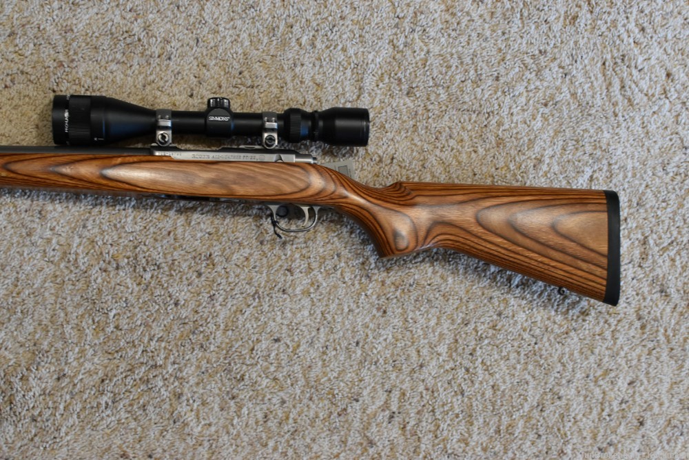 RUGER 77/22 ALL WEATHER 22 MAGNUM W/SCOPE 24"-img-2