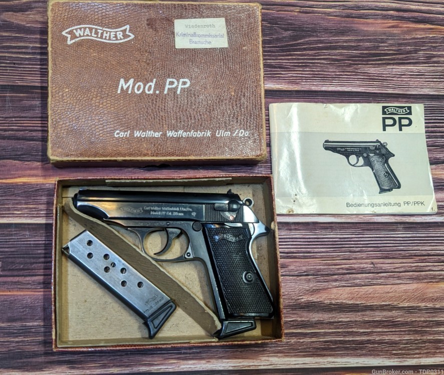 Walther PP IN BOX Kriminalkommissariat Bramsche early Post WWII .32 PENNY-img-0