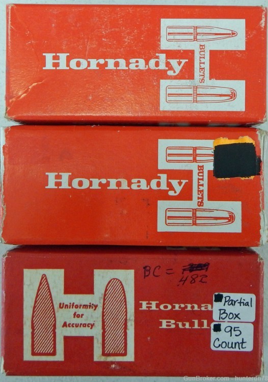 Hornady 30 cal. Reloading Bullets. 295 rounds .308 diameter. Assorted.-img-1