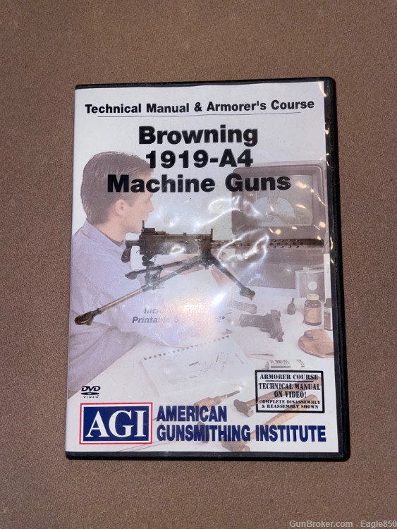 AGI DVD Manual for Browning 1919 Belt Fed Machine Gun-img-0