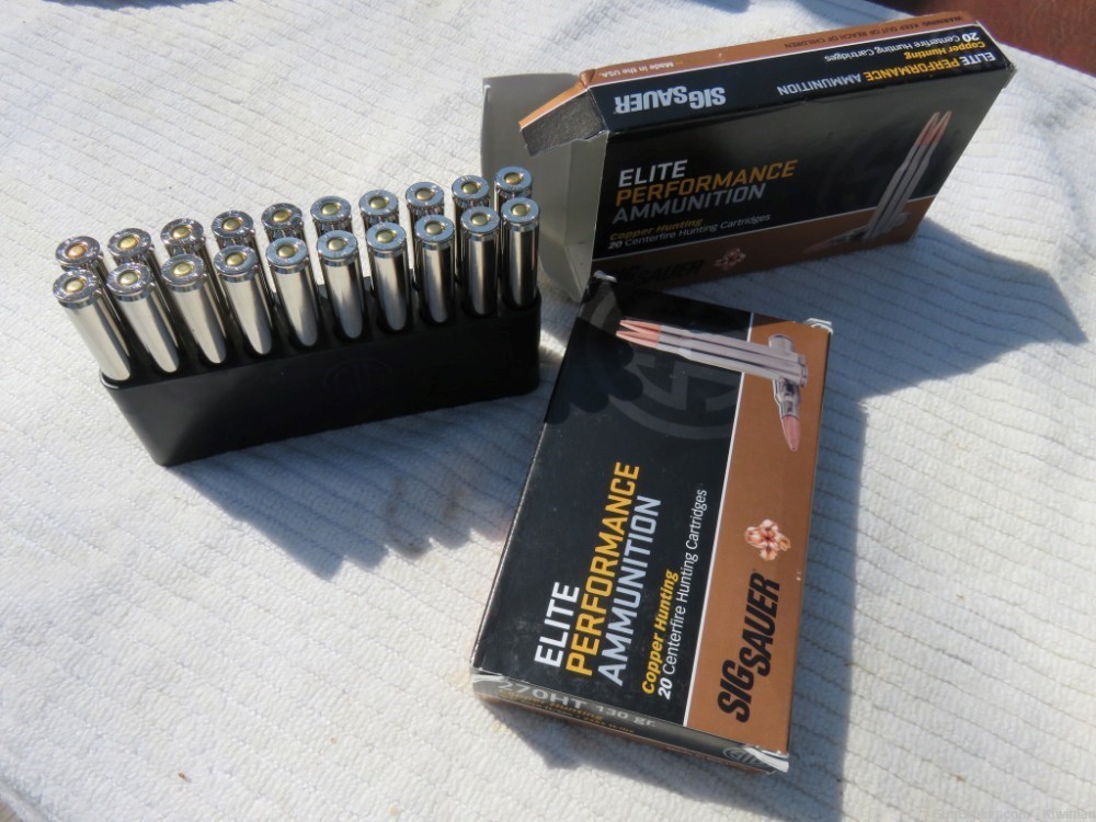 Sig Sauer Elite 270 Win 130gr. 3075 fps Awesome Nickel Ammo BEST!-img-3