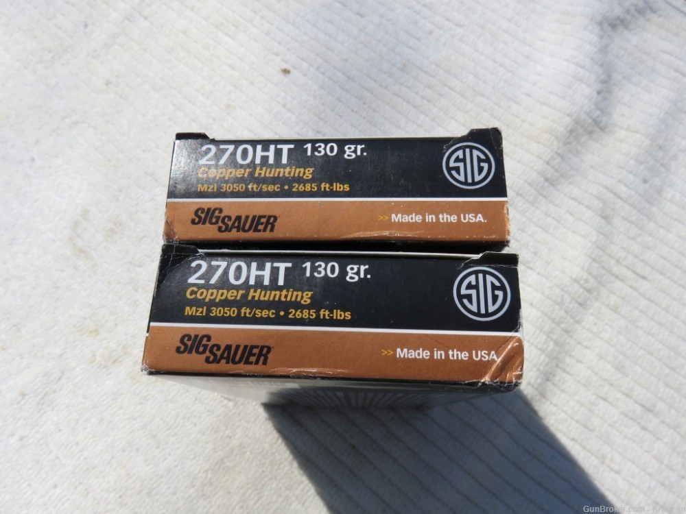 Sig Sauer Elite 270 Win 130gr. 3075 fps Awesome Nickel Ammo BEST!-img-2