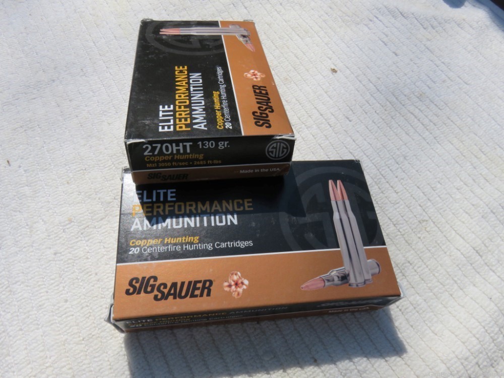Sig Sauer Elite 270 Win 130gr. 3075 fps Awesome Nickel Ammo BEST!-img-0