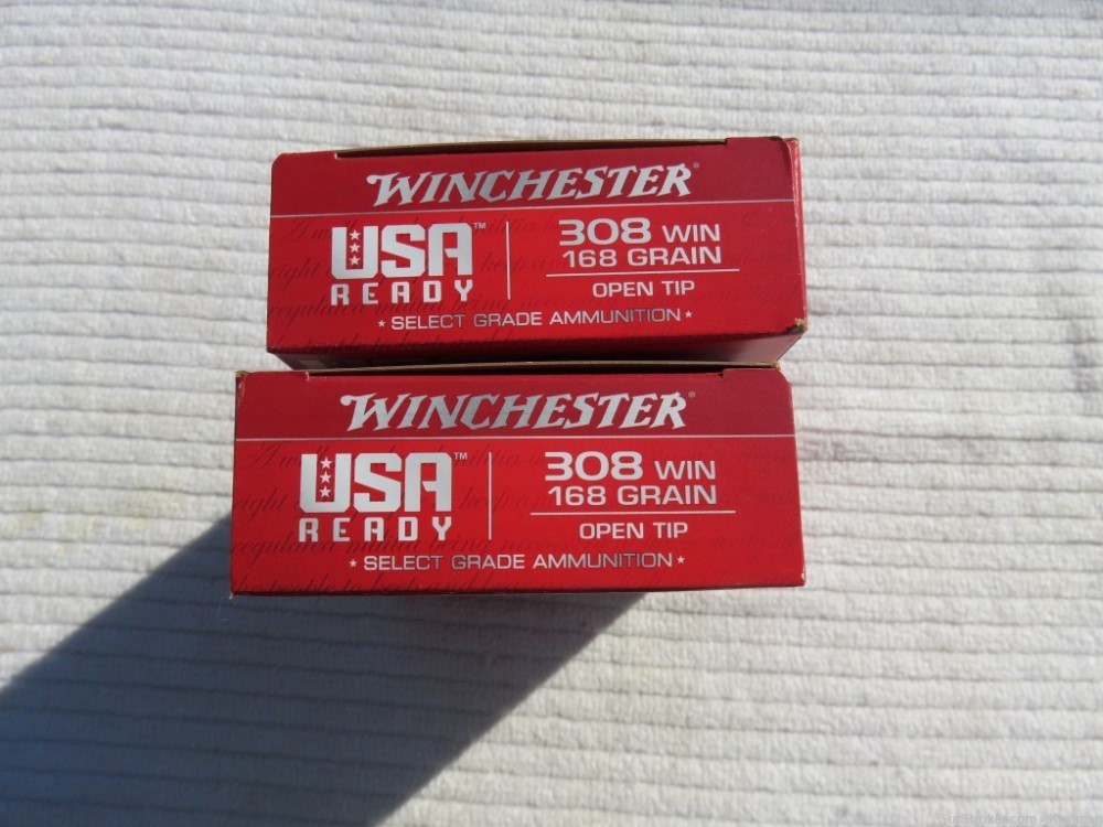 Winchester .308 Win 168 grain . Open Tip 2 Box 40 Rnds.-img-8