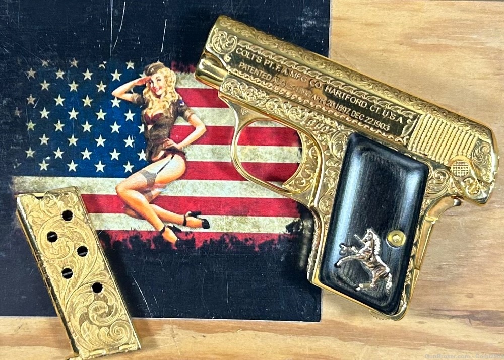 Colt 1908 “Vest Pocket “ .25 ACP(6.35mm) Pre War Manufacturing Date of 1909-img-2