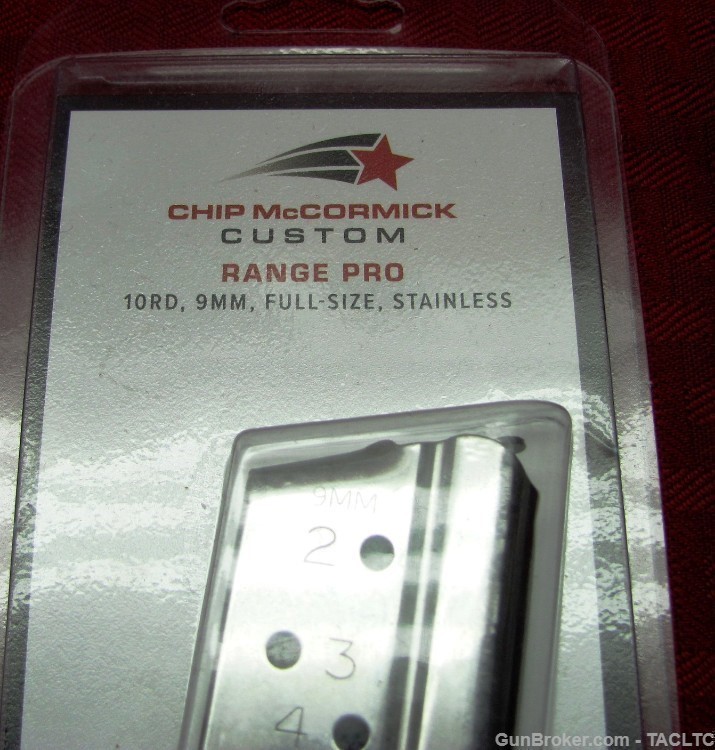 Chip McCormick CUSTOM Range Pro 10 Round 9MM Full Size stainless Magazine-img-1
