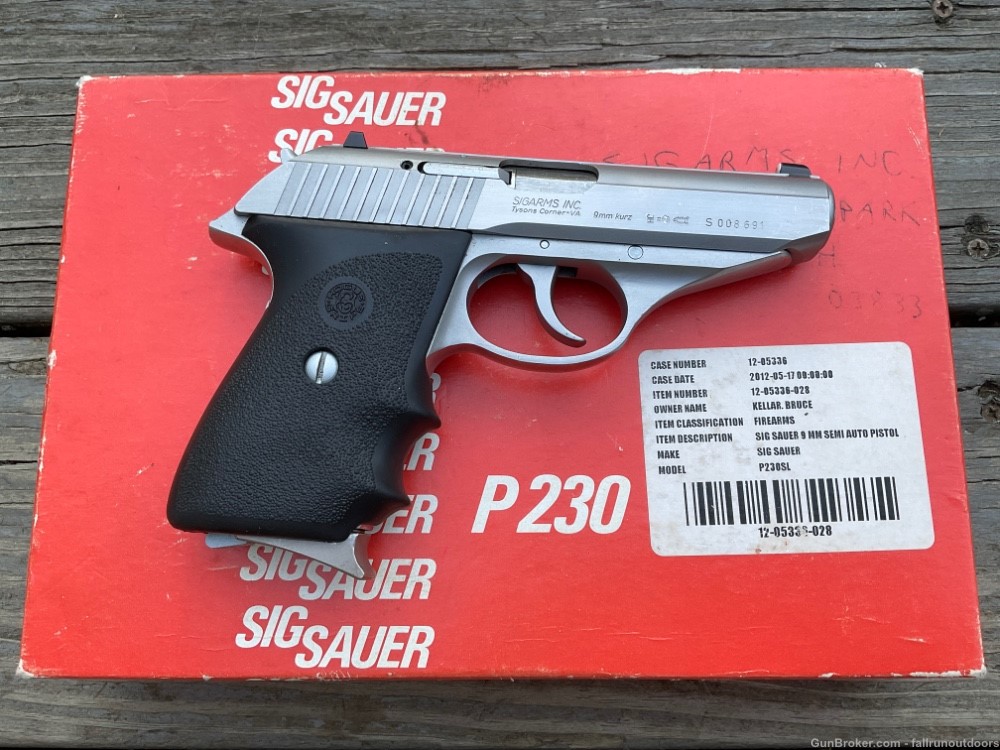 Sig Sauer P230 SL Pistol 380 ACP 9mm Kurz Made 1987 w/ 1 Mag & Box P230SL-img-0