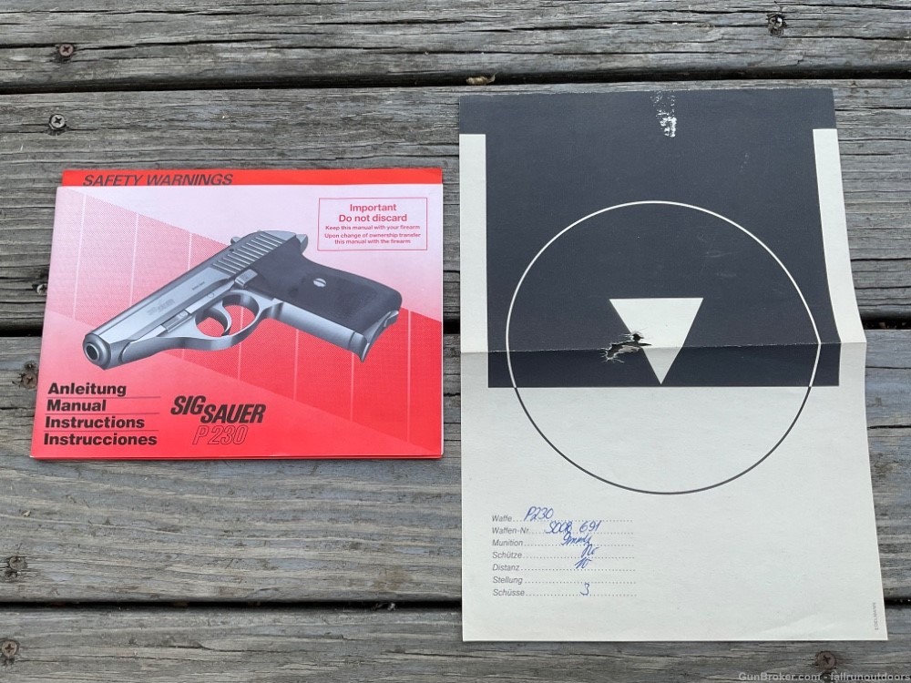 Sig Sauer P230 SL Pistol 380 ACP 9mm Kurz Made 1987 w/ 1 Mag & Box P230SL-img-19