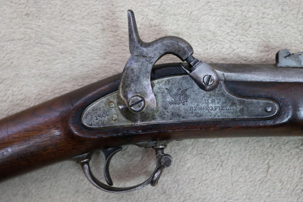 Fine Original Civil War US 1861 Springfield musket 58 cal with bayonet -img-3