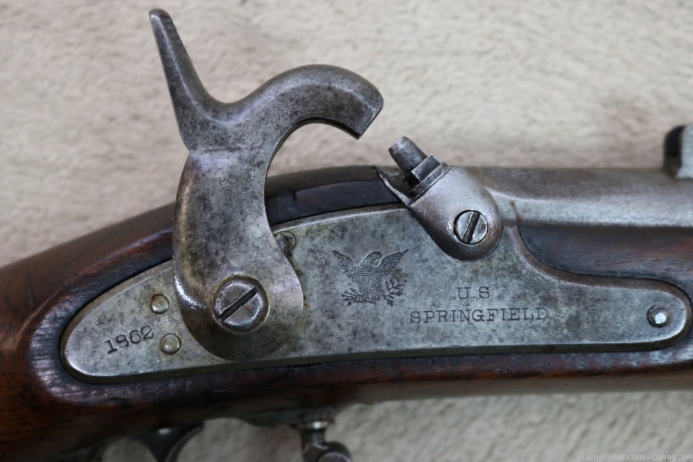 Fine Original Civil War US 1861 Springfield musket 58 cal with bayonet -img-17
