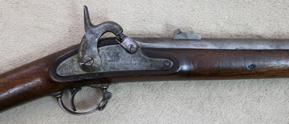 Fine Original Civil War US 1861 Springfield musket 58 cal with bayonet -img-9