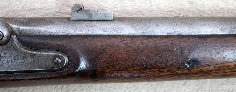 Fine Original Civil War US 1861 Springfield musket 58 cal with bayonet -img-4