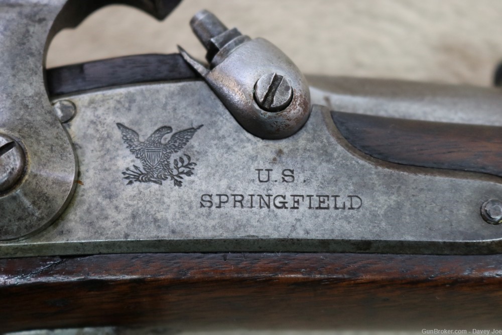 Fine Original Civil War US 1861 Springfield musket 58 cal with bayonet -img-15