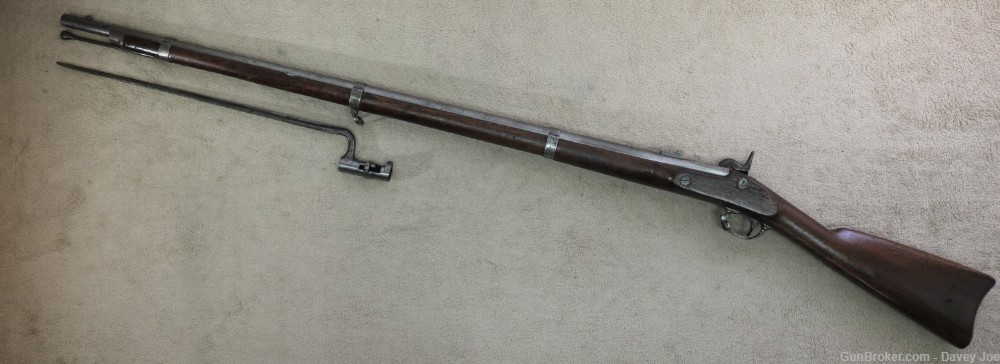 Fine Original Civil War US 1861 Springfield musket 58 cal with bayonet -img-18