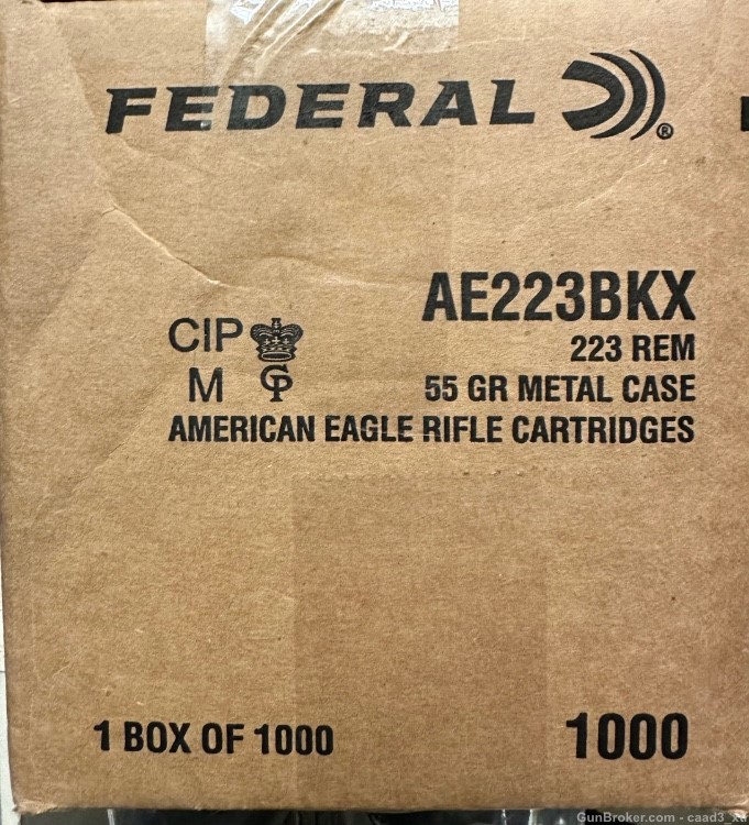 Federal American Eagle AE223bkx 55gr 1000 rounds -img-0