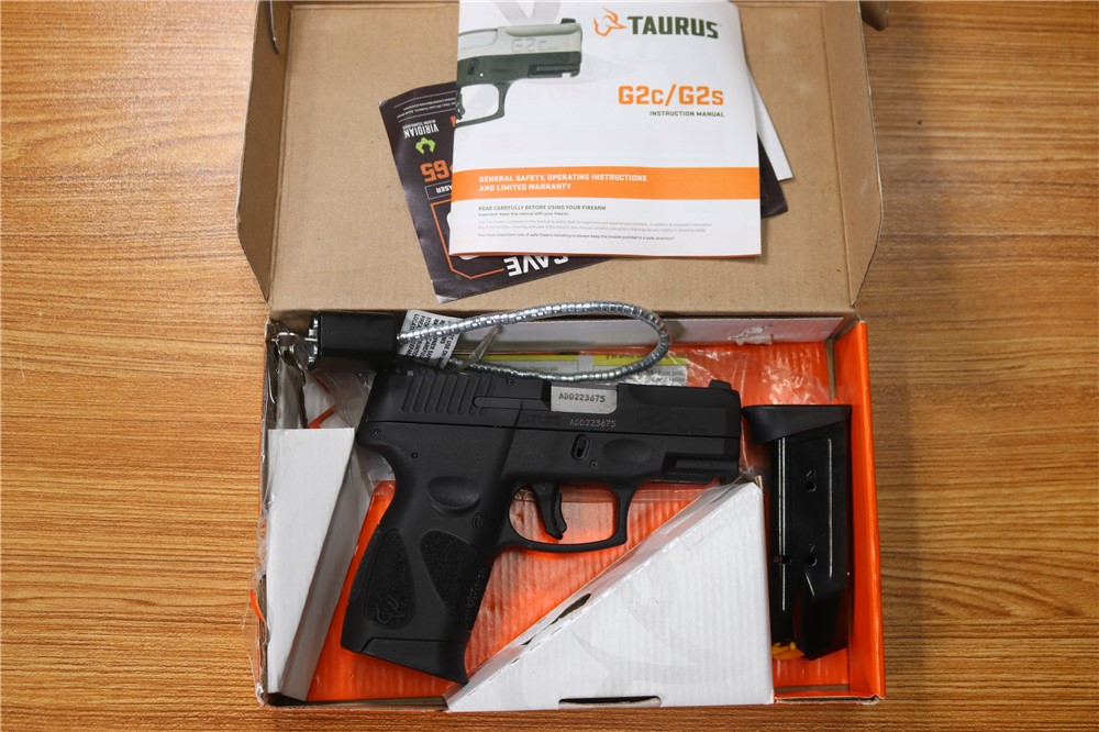 Taurus Model G2C 9mm 3 ¼" Barrel Box 2 Mags 12 Rounds-img-0