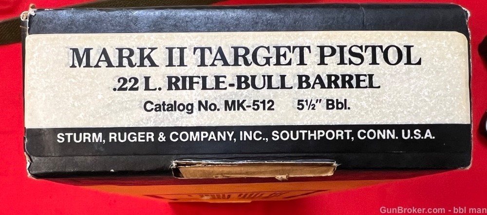 Ruger 22 LR Mark II Target 5.5" BULL Barrel w Box & Papers Made 1983 Minty-img-10