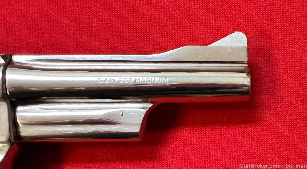 S&W 357 mag Model 27 - 2 5" Nickel N Frame Pinned & Recessed Revolver-img-8