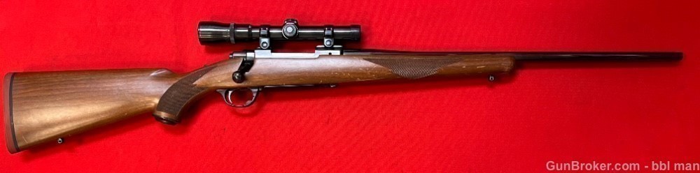 Ruger 308 Win. M77 MARK I Red Pad Rifle w Vintage Weaver V4.5 Scope 1985-img-0