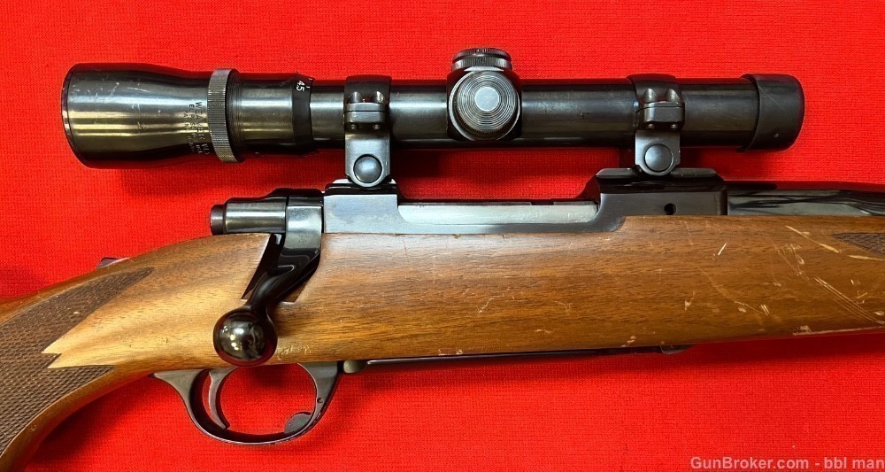 Ruger 308 Win. M77 MARK I Red Pad Rifle w Vintage Weaver V4.5 Scope 1985-img-2