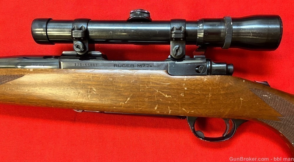 Ruger 308 Win. M77 MARK I Red Pad Rifle w Vintage Weaver V4.5 Scope 1985-img-7