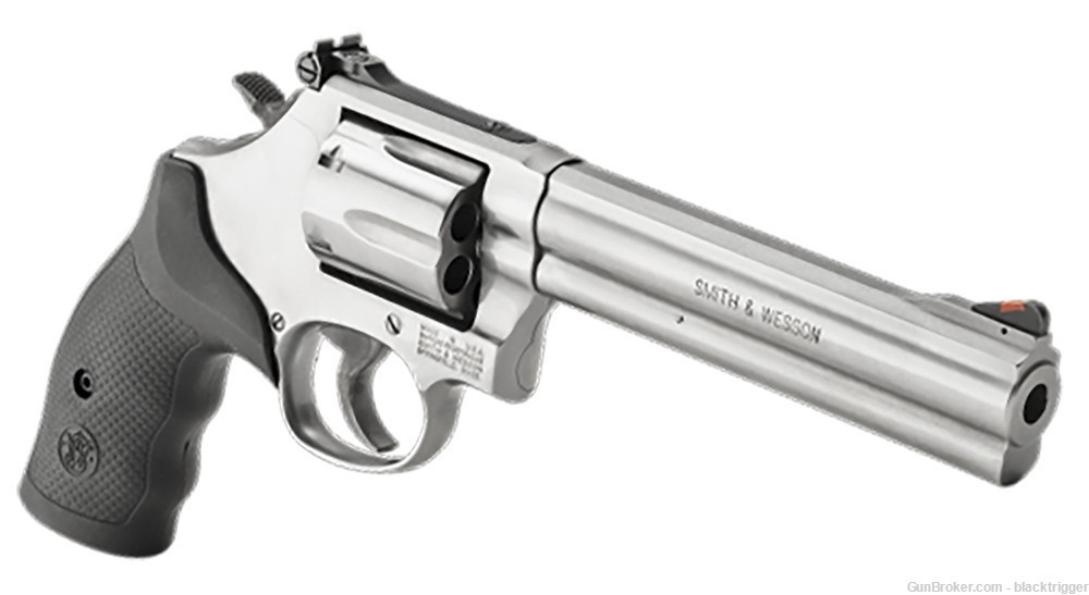 S&W 164224 Model 686 357 Mag or 38 S&W Spl +P Stainless Steel 6" 6rd Black -img-3