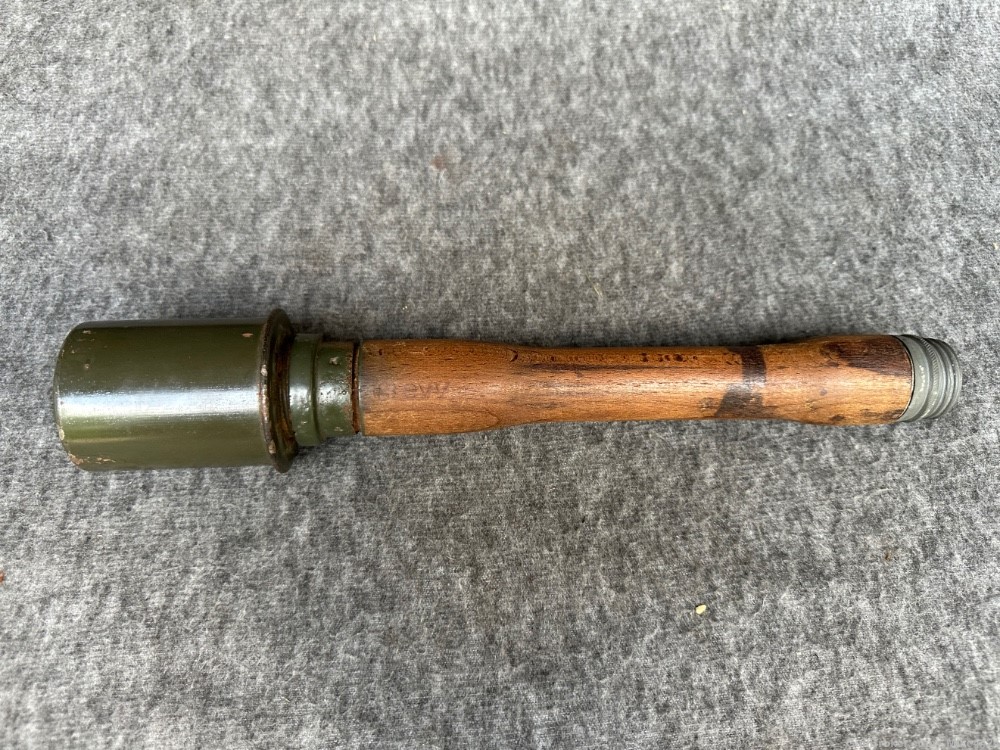 Original-WW2 German Potato Masher Stick Grenade-M24-1943 Dated-Scarce-img-0